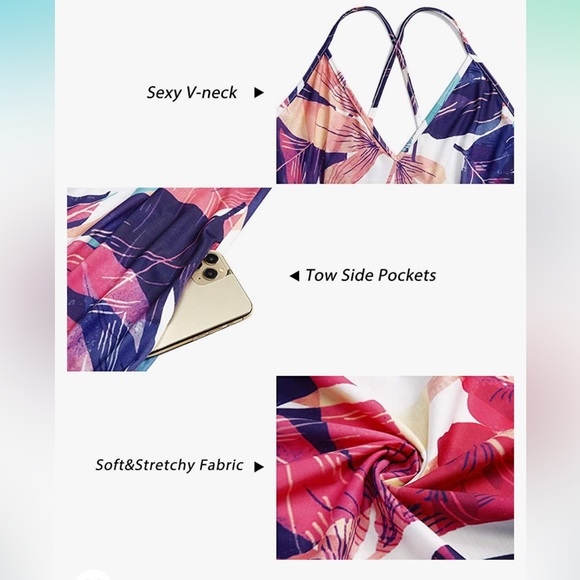 Floral V Neck dress - Picture 6 of 9